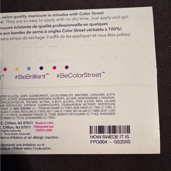 Colorstreet Nail Strips • Pedicure Set • “How Swede it is” - Picture 4 of 9